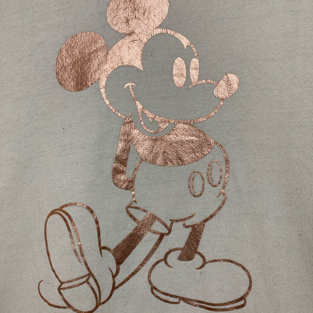 Disney Mickey Mouse Hoodie Sweatshirt youth  XL cream Rose Gold. - Picture 8 of 8